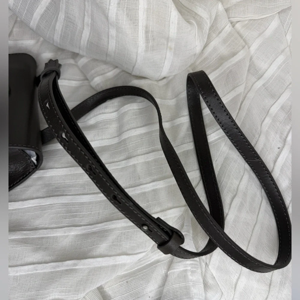 Free People We the Free Crescent Leather Crossbody • Onyx - Picture 4 of 7